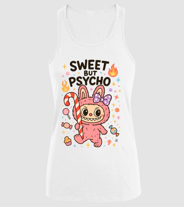 Sweet but psycho model alb pe tricou