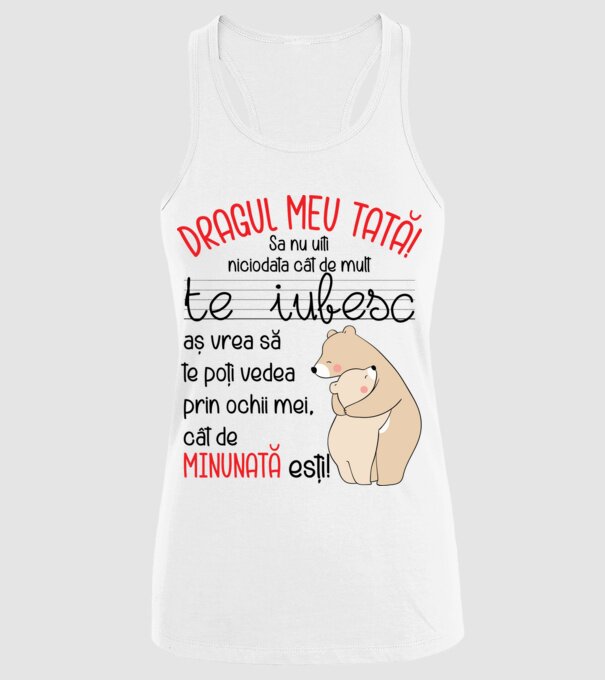 Tată Cât de minunat ești model alb pe tricou