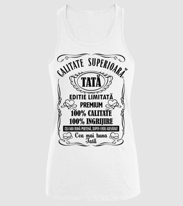 Tată Premium - ediție limitată premium model alb pe tricou