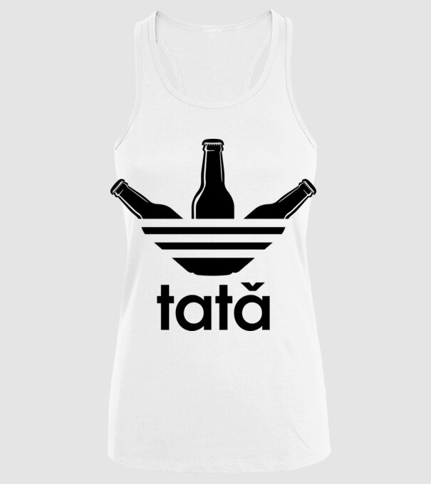 Tatadidas model alb pe tricou