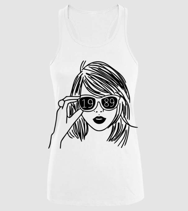 Taylor Swift 1989 model alb pe tricou