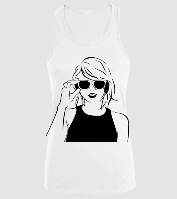 Taylor Swift model alb pe tricou