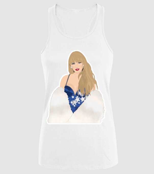 Taylor Swift blue model alb pe tricou