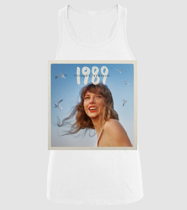 Taylor Swift cover model alb pe tricou