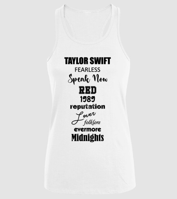 Taylor Swift Eras model alb pe tricou