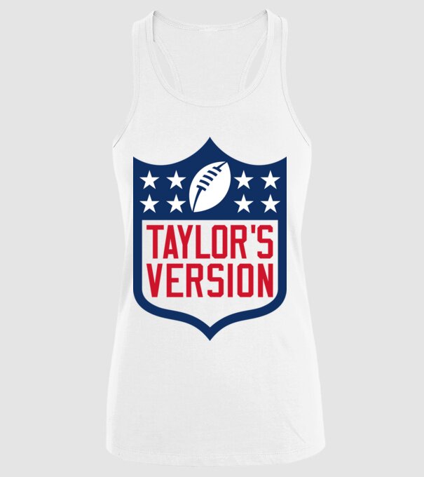 Taylor Swift football logo model alb pe tricou