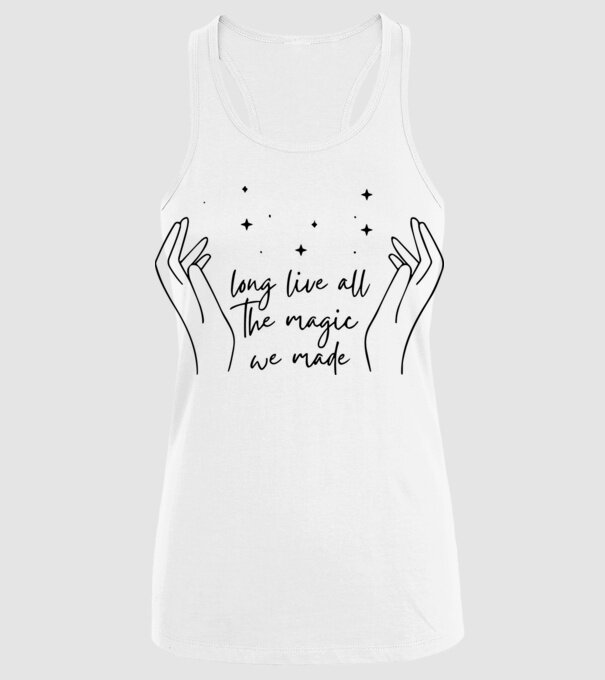 Taylor Swift long live all the magic we made model alb pe tricou