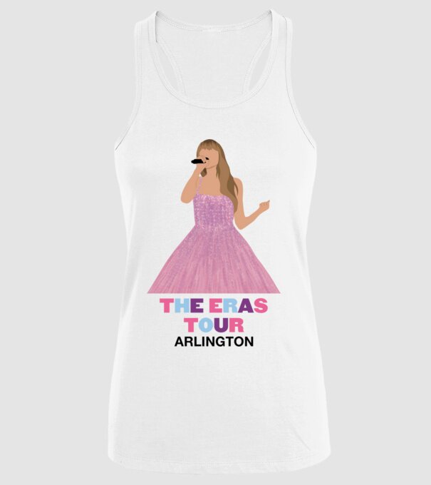 Taylor Swift The Eras Tour Arlington model alb pe tricou