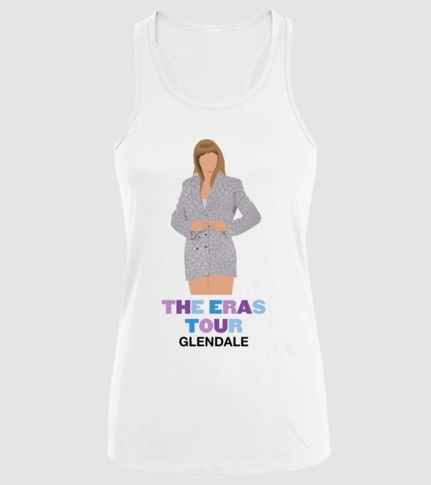 Taylor Swift The Eras Tour Glendale 2 model alb pe tricou