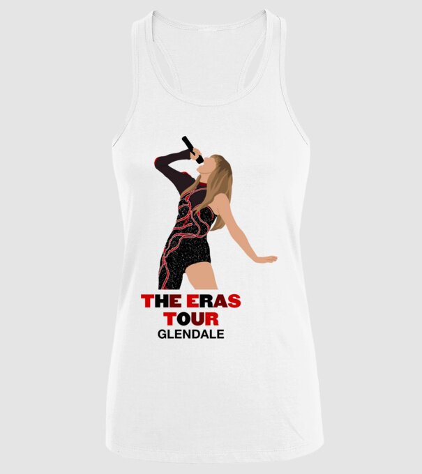 Taylor Swift The Eras Tour Glendale model alb pe tricou