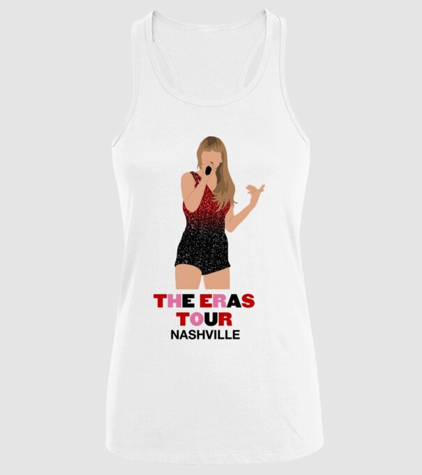 Taylor Swift The Eras Tour Nashville model alb pe tricou