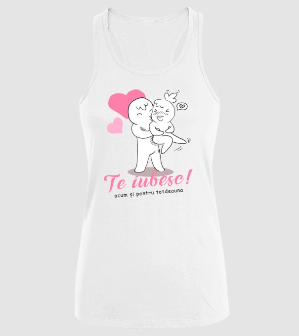 te iubesc model alb pe tricou
