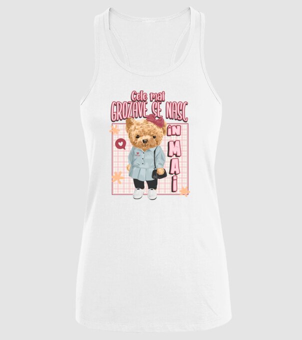 Teddy cele cool girl MAI model alb pe tricou