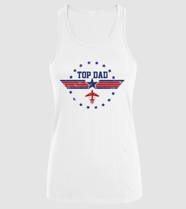 TopDad model alb pe tricou