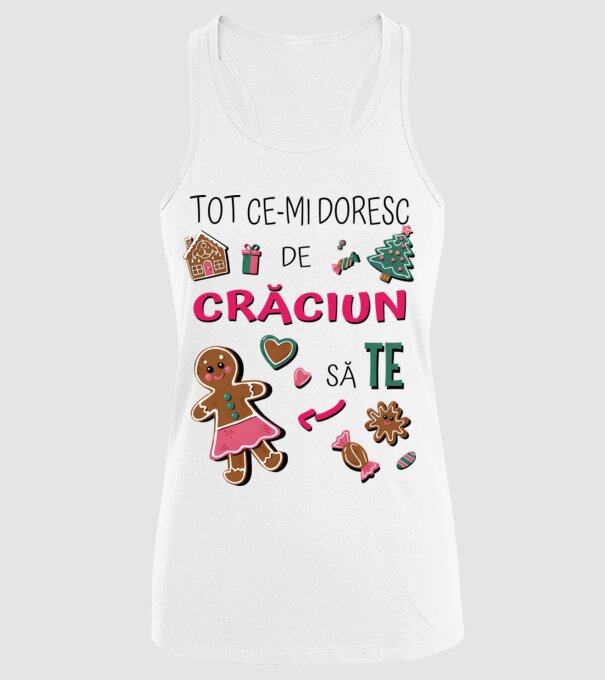 Tot ce-mi doresc de Crăciun să TE Femei alb model alb pe tricou