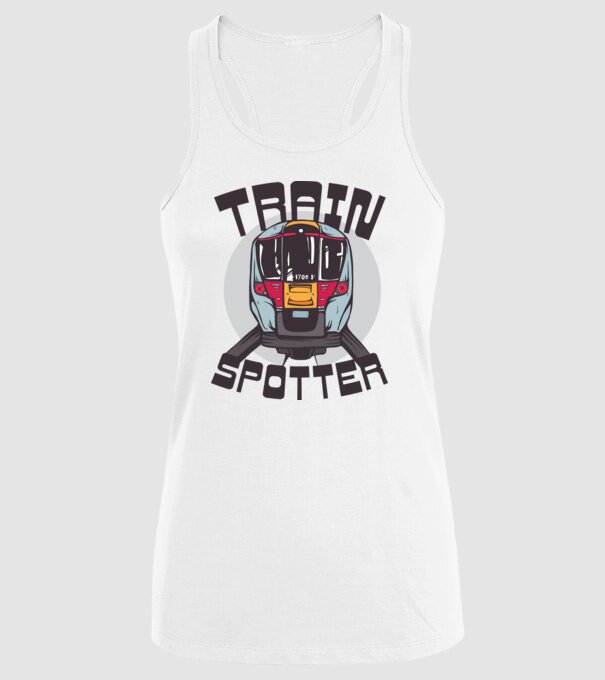 Trenuri model alb pe tricou