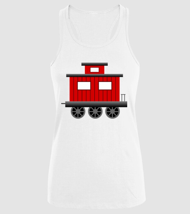 Trenuri model alb pe tricou