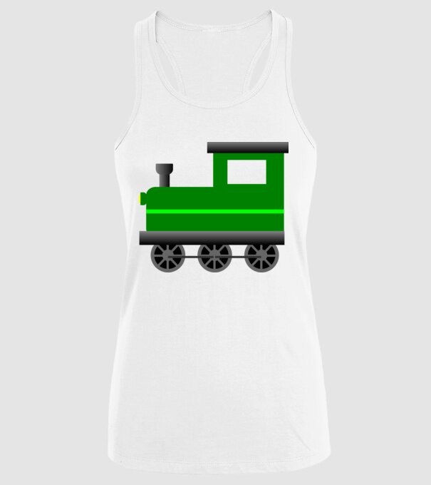 Trenuri model alb pe tricou