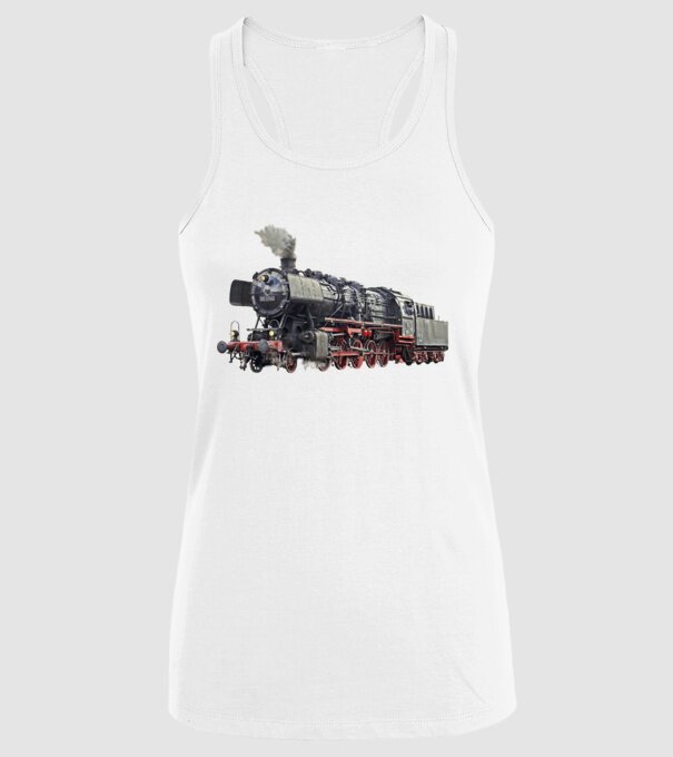 Trenuri model alb pe tricou
