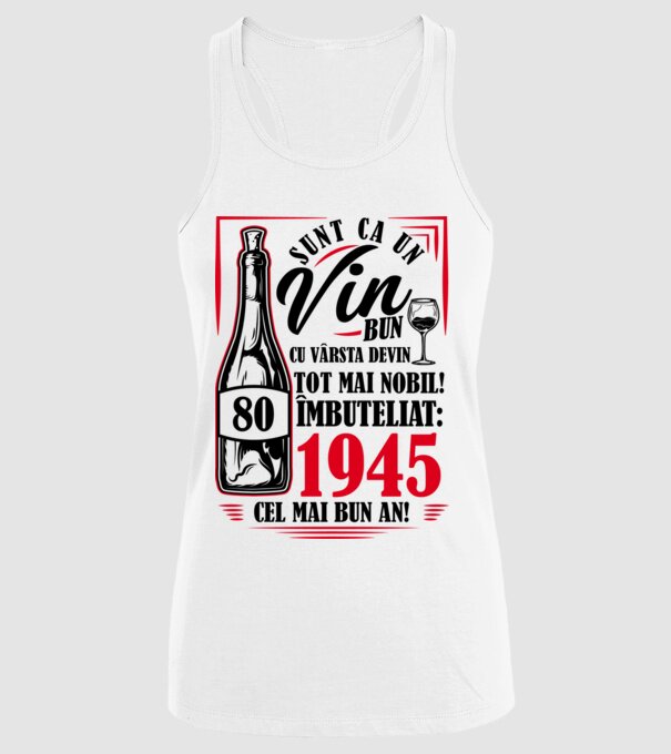 Un Vin Bun 1945 - Alb model alb pe tricou