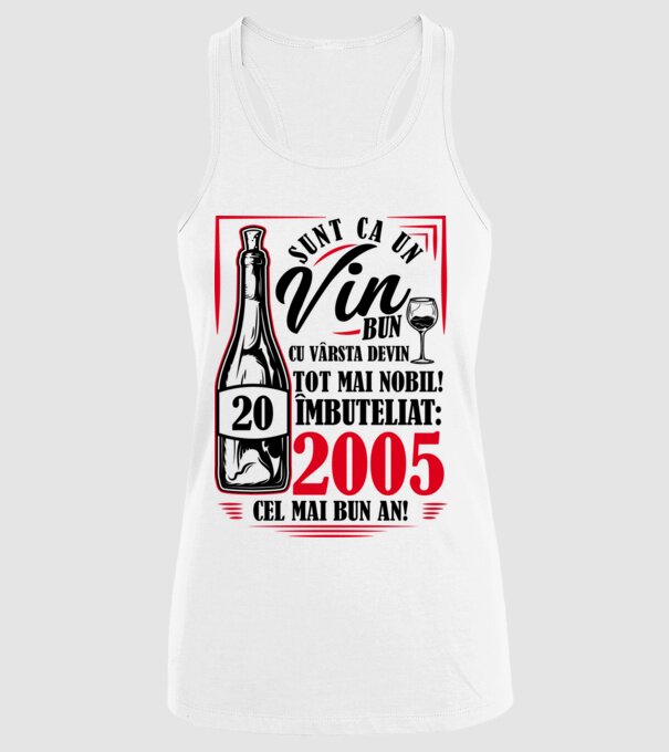 Un Vin Bun 2005 - Alb model alb pe tricou