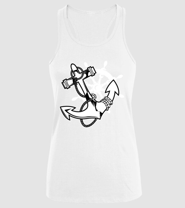 Vapoare model alb pe tricou