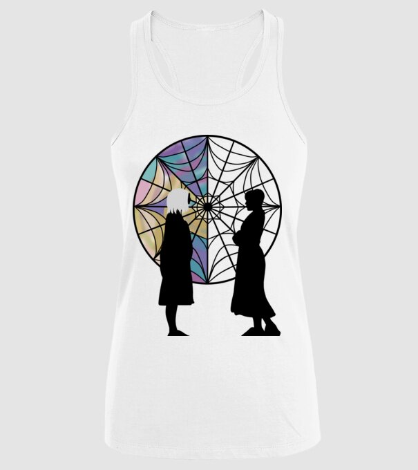 Wednesday Friendship model alb pe tricou