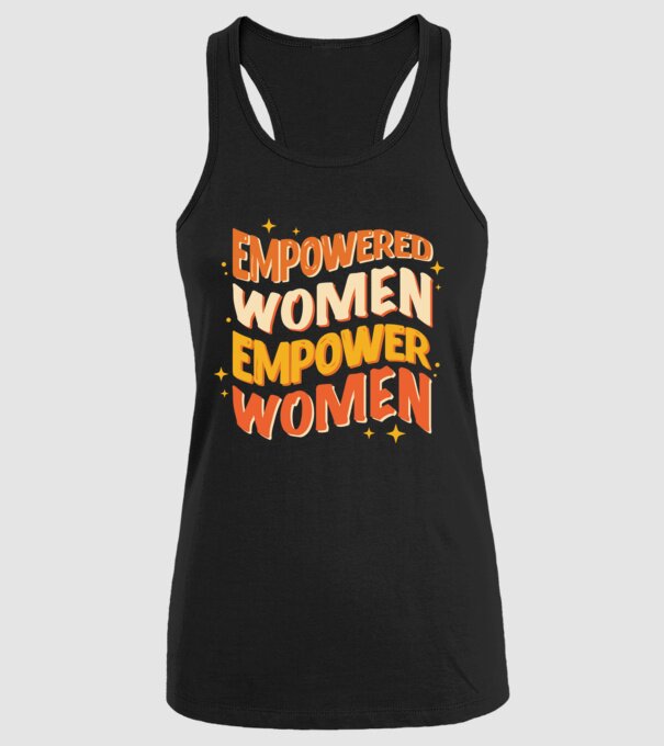 Empowered women empower women model negru pe tricou
