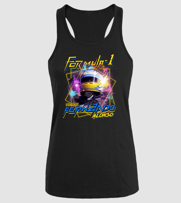 FORMULA 1 ALONSO model negru pe tricou