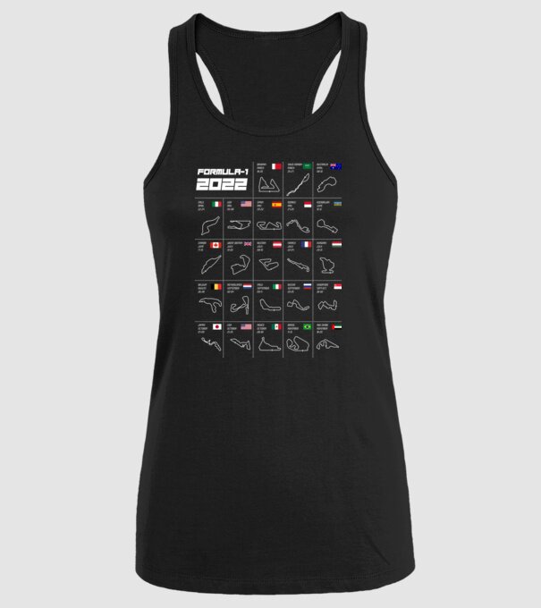 Formula 1 tracks 2022 model negru pe tricou