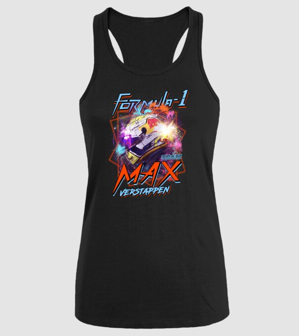 FORMULA 1 VERSTAPPEN model negru pe tricou