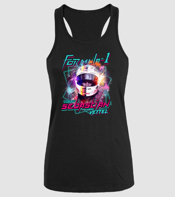 FORMULA 1 VETTEL model negru pe tricou