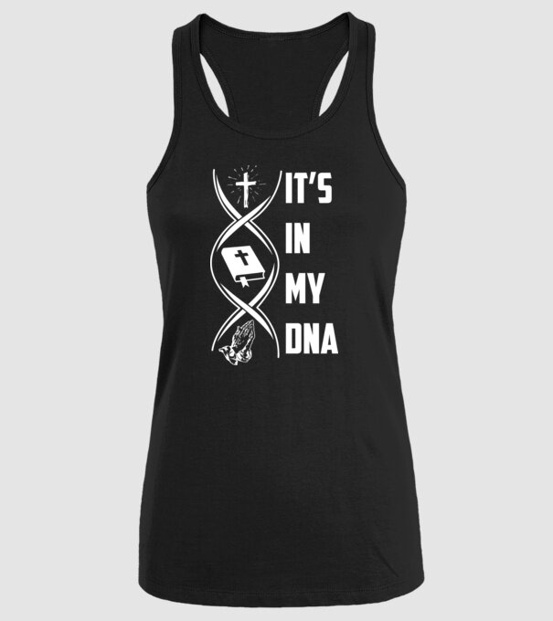 Its in my dna jesus model negru pe tricou