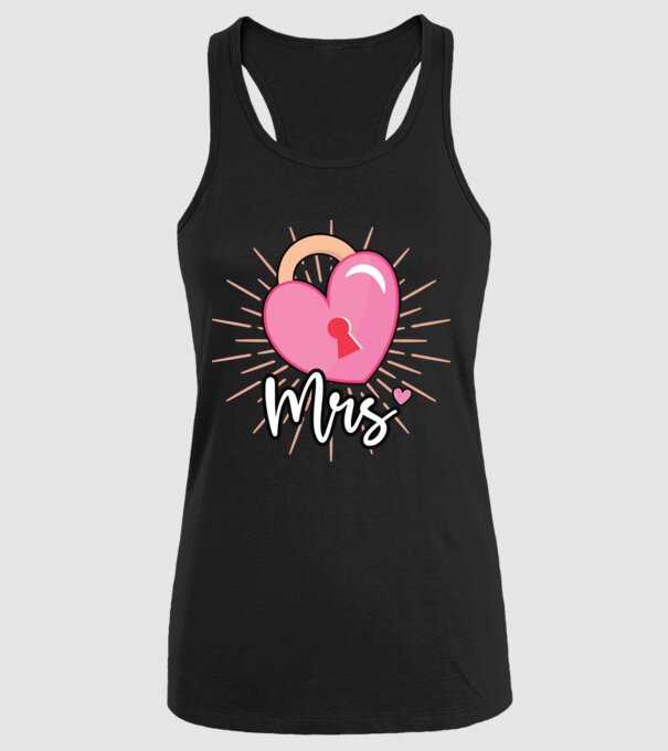 Mrs key to the heart model negru pe tricou