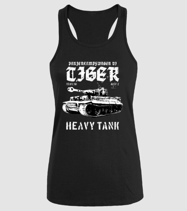 Panzer VI tiger model negru pe tricou