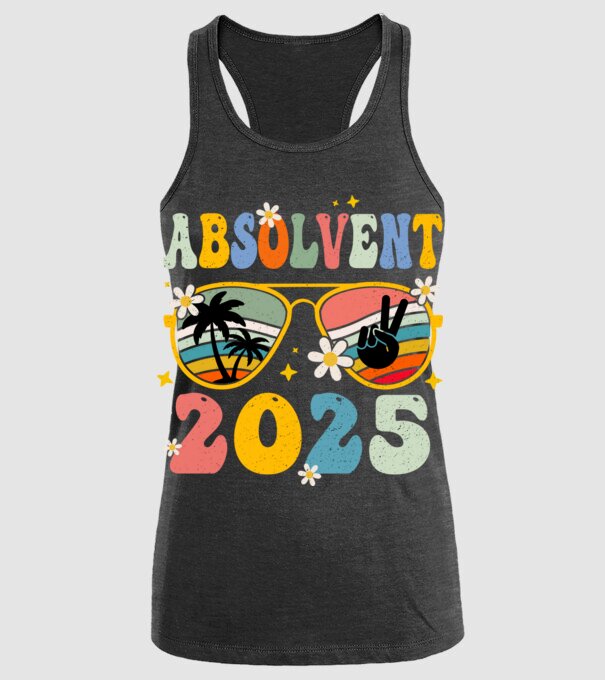 Absolvent 2025 model negru pe tricou