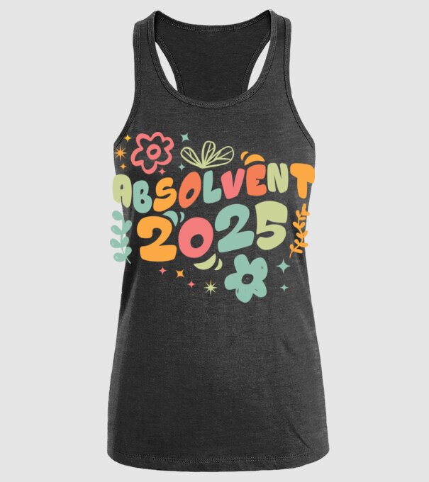 Absolventa 2025 model negru pe tricou