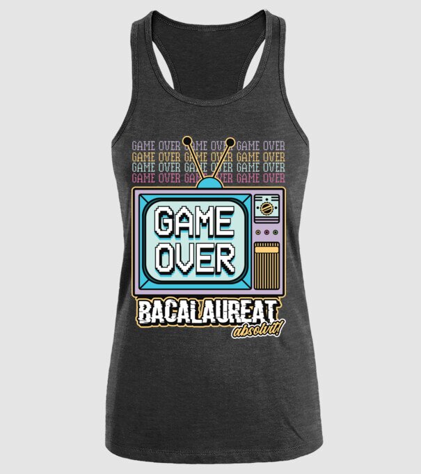 Absolvire retro bacalaureat model negru pe tricou