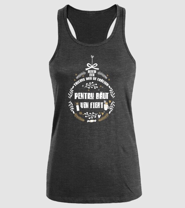 acesta este tricoul meu de Crăciun_pentru băut vin fiert model negru pe tricou