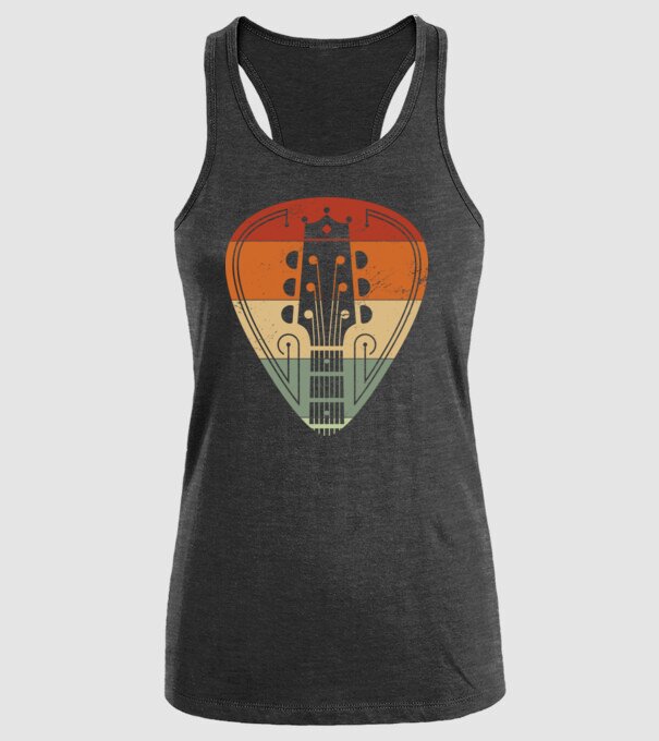 acoustic guitarist model negru pe tricou
