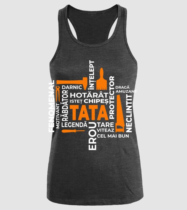 Acronimele tatălui model negru pe tricou