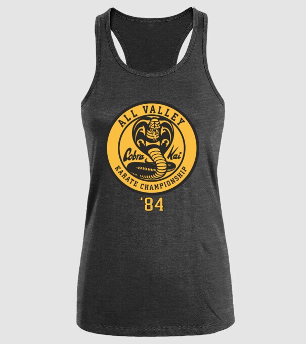 all valley karate cobra kai model negru pe tricou