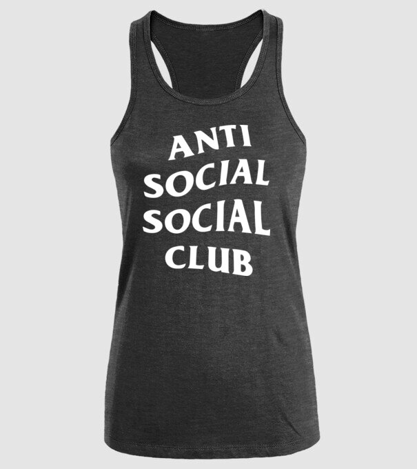 Anti social social club model negru pe tricou