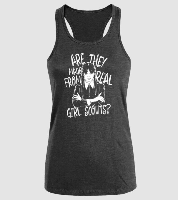 Are the made from real girl scouts model negru pe tricou