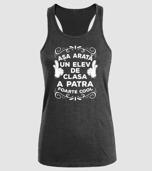 Așa arată un elev de clasa a patra foarte cool model negru pe tricou