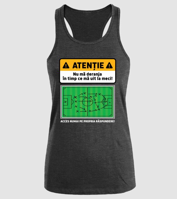 Atenție - Nu mă deranja, în timp ce mă uit la meci model negru pe tricou
