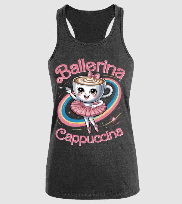 Ballerina Cappuccina model negru pe tricou