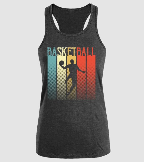 basketball vintage model negru pe tricou