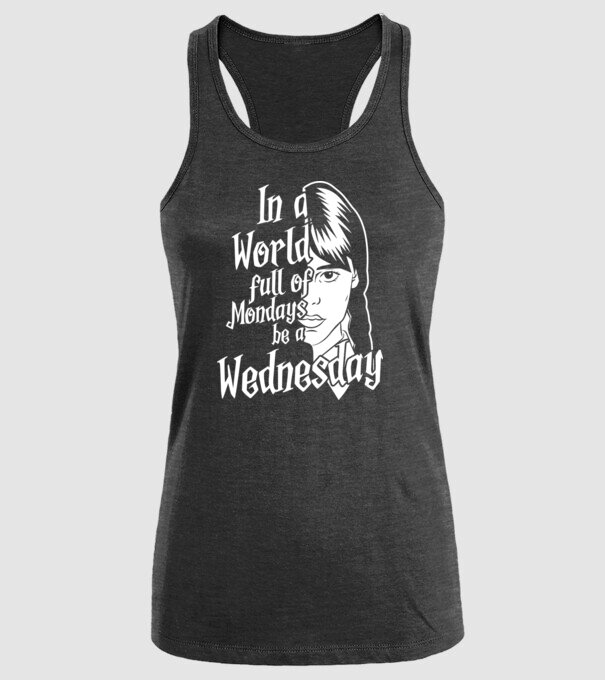 Be a Wednesday model negru pe tricou