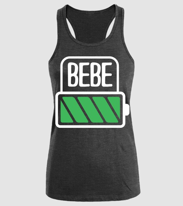 Bebe încărcat model negru pe tricou